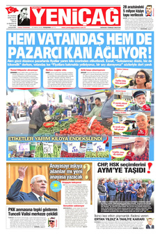 YENİÇAĞ 22 Mayıs 2025 Gazete Manşeti Küçük