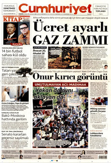 CUMHURİYET 3 Temmuz 2025 Gazete Manşeti Küçük