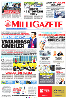 MİLLİ GAZETE 3 Temmuz 2025 Gazete Manşeti Küçük