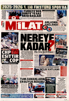 MİLAT 3 Ağustos 2025 Gazete Manşeti Küçük