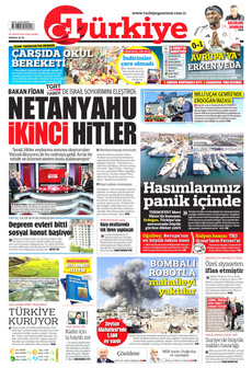 TÜRKİYE GAZETESİ 29 Ağustos 2025 Gazete Manşeti Küçük