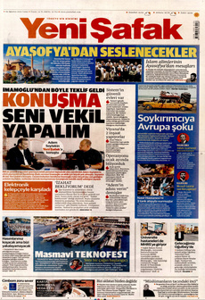 YENİ ŞAFAK 29 Ağustos 2025 Gazete Manşeti Küçük