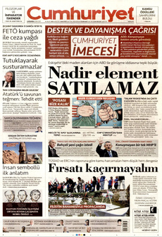 CUMHURİYET 8 Ekim 2025 Gazete Manşeti Küçük