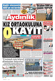 AYDINLIK GAZETESİ 8 Ekim 2025 Gazete Manşeti Küçük