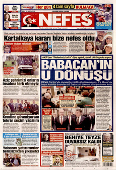 NEFES 2 Kasım 2025 Gazete Manşeti Küçük