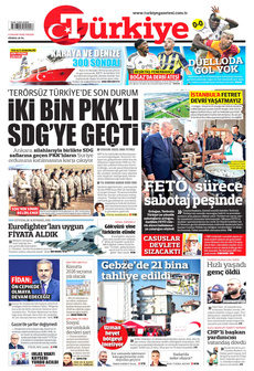 TÜRKİYE GAZETESİ 2 Kasım 2025 Gazete Manşeti Küçük