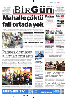 BİRGÜN 2 Kasım 2025 Gazete Manşeti Küçük